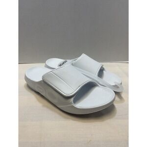 NEW OOFOS OOahh Sport Flex Slide Sandal Unisex White Size Mens 13 Womens 15 NWOT